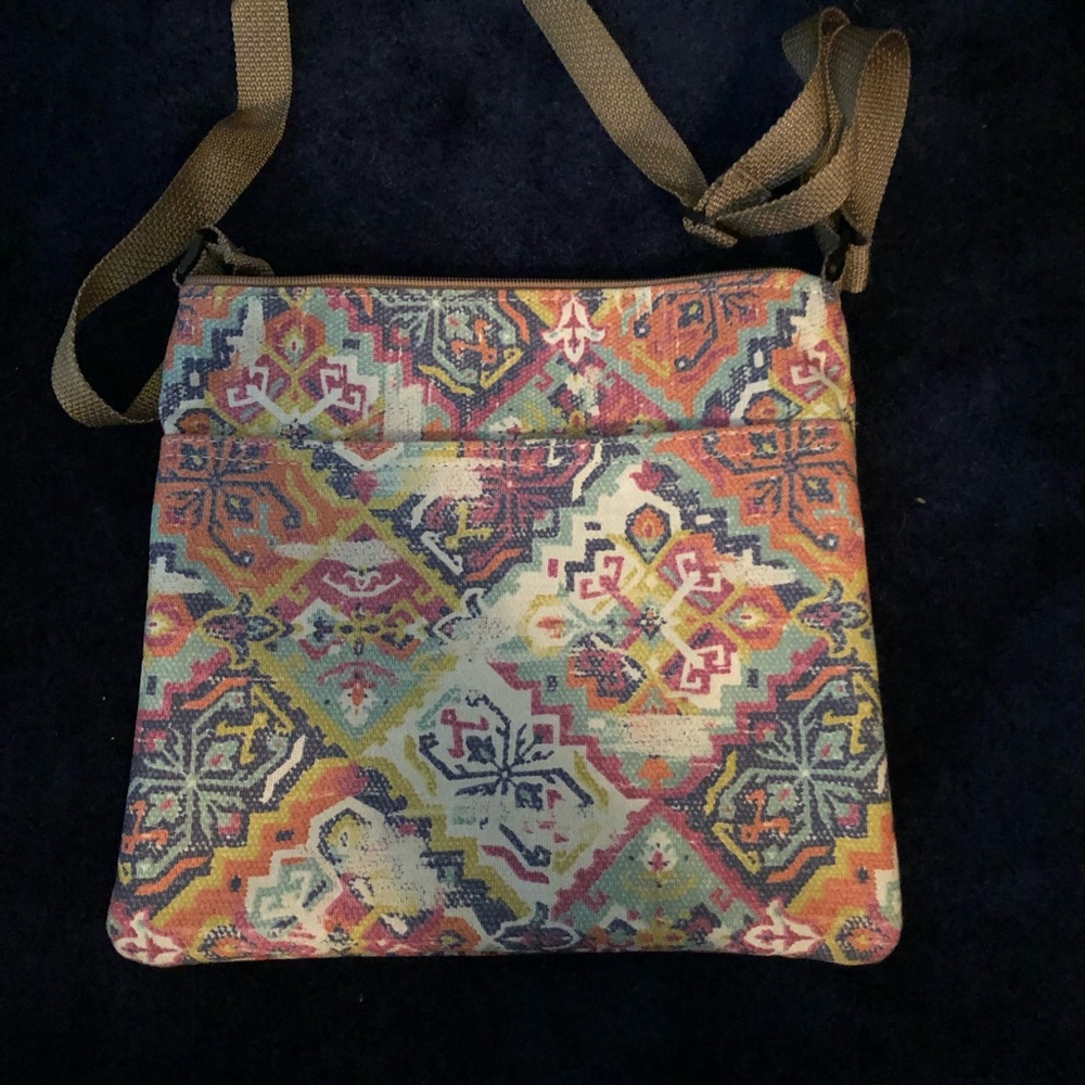 Crossbody bag with inside pockets and outside pockets